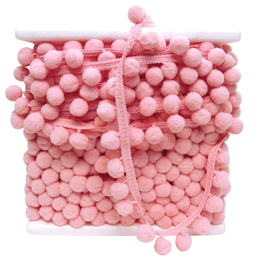 Iso POM POM-nauha, vaaleanpunainen (DT018V)